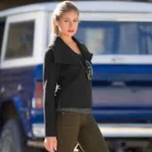 Athleta moto jacket with zipper and pockets EUC